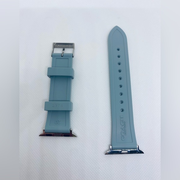 NWOT coach signature Apple watch silicone band strap, BLUE, 38/40/41mm - Picture 6 of 6